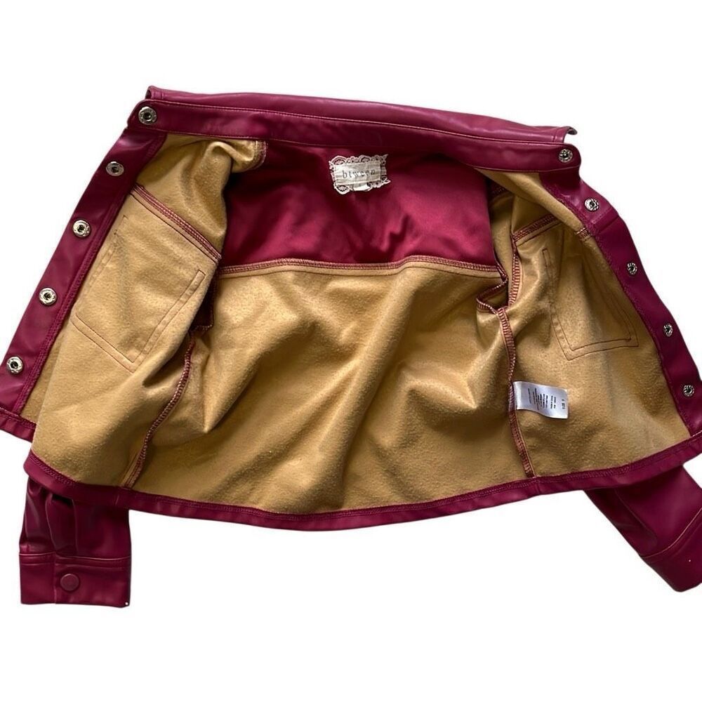 Girls Faux Leather Jacket - Picture 3 of 6